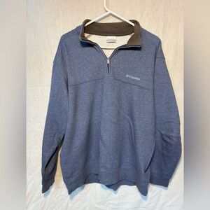 Columbia Men's Heather Blue Zip-Up Sweater